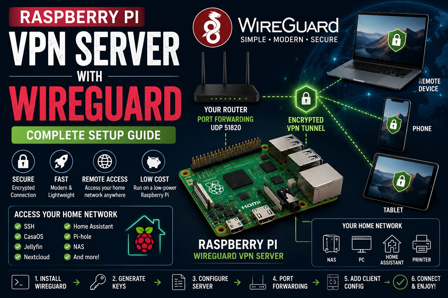 Raspberry Pi VPN Server with WireGuard: Complete Setup Guide