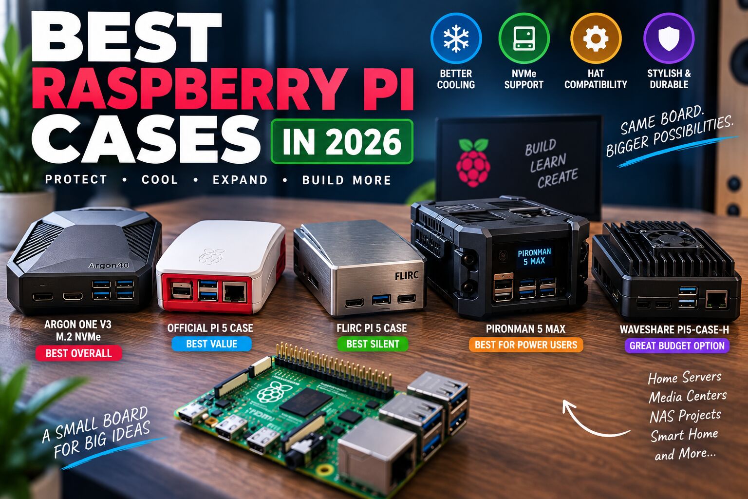 Best Raspberry Pi Cases in 2026: Top Cases for Raspberry Pi 5