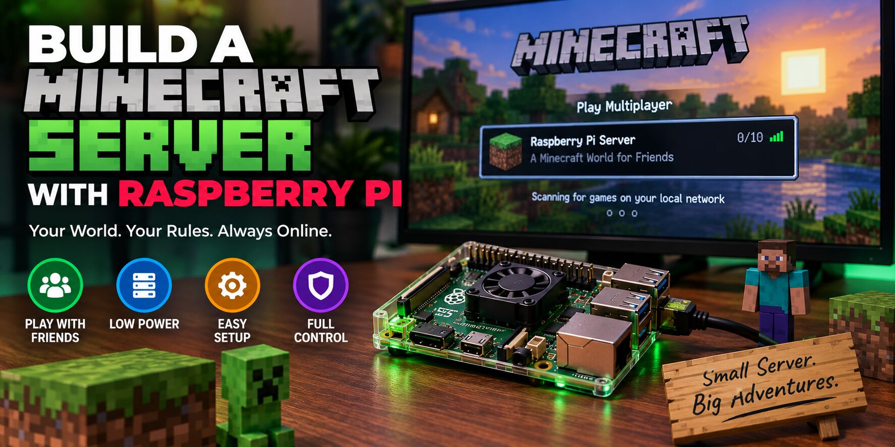 Build a Minecraft Server with Raspberry Pi